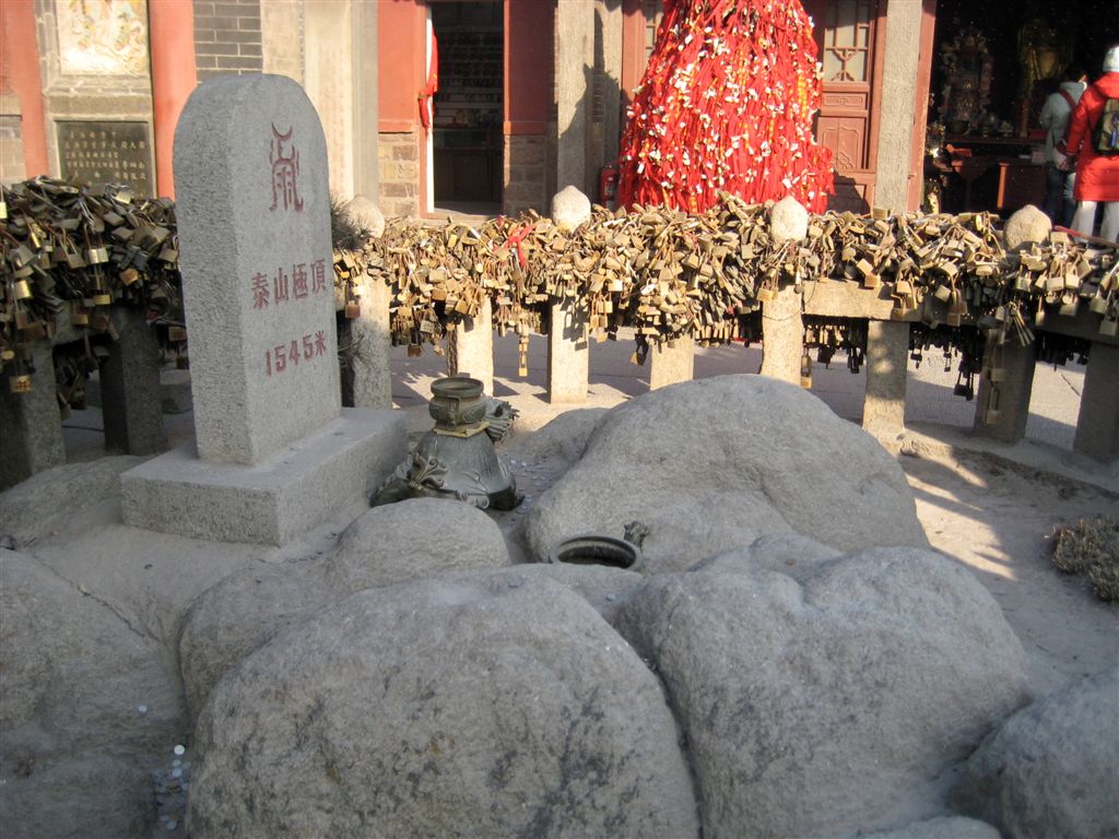 The actual mountain summit IN the temple.