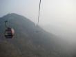 Heading down through the clouds