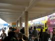 HUGE lineups waiting for the bus