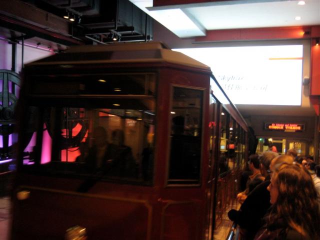 Taking the tram back down