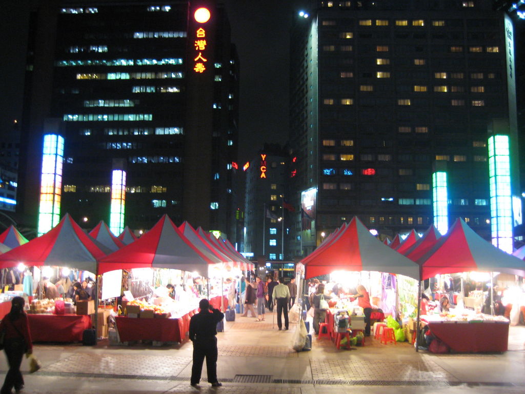 Little market in front of the train station