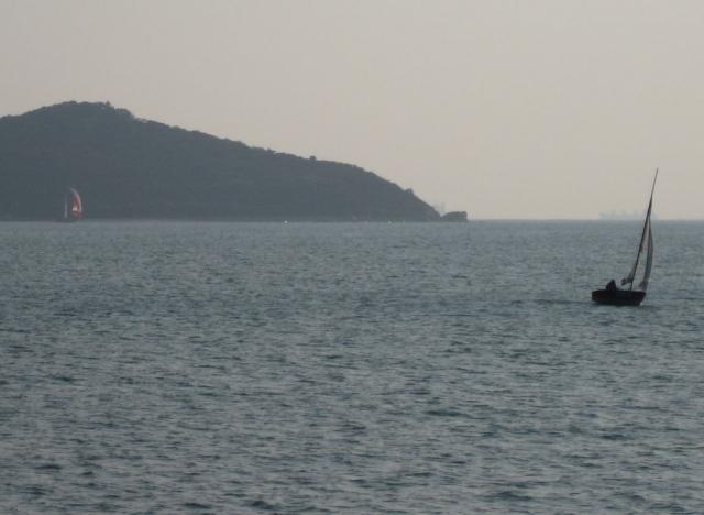 Sailboat out on Repulse Bay