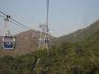 Taking the gondola across the island to Tung Chung