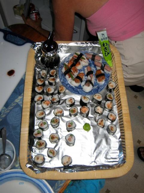 Sushi YUMMY!  Thanks Sarah!