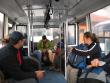 Bus on the tarmac to our domestic flight from Kathmandu (1340m)