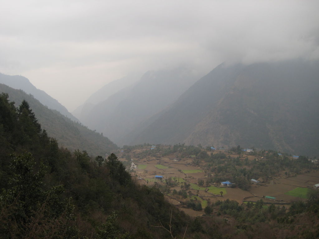 Looking back south down the valley