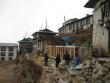 Back in Namche, watching some house-building