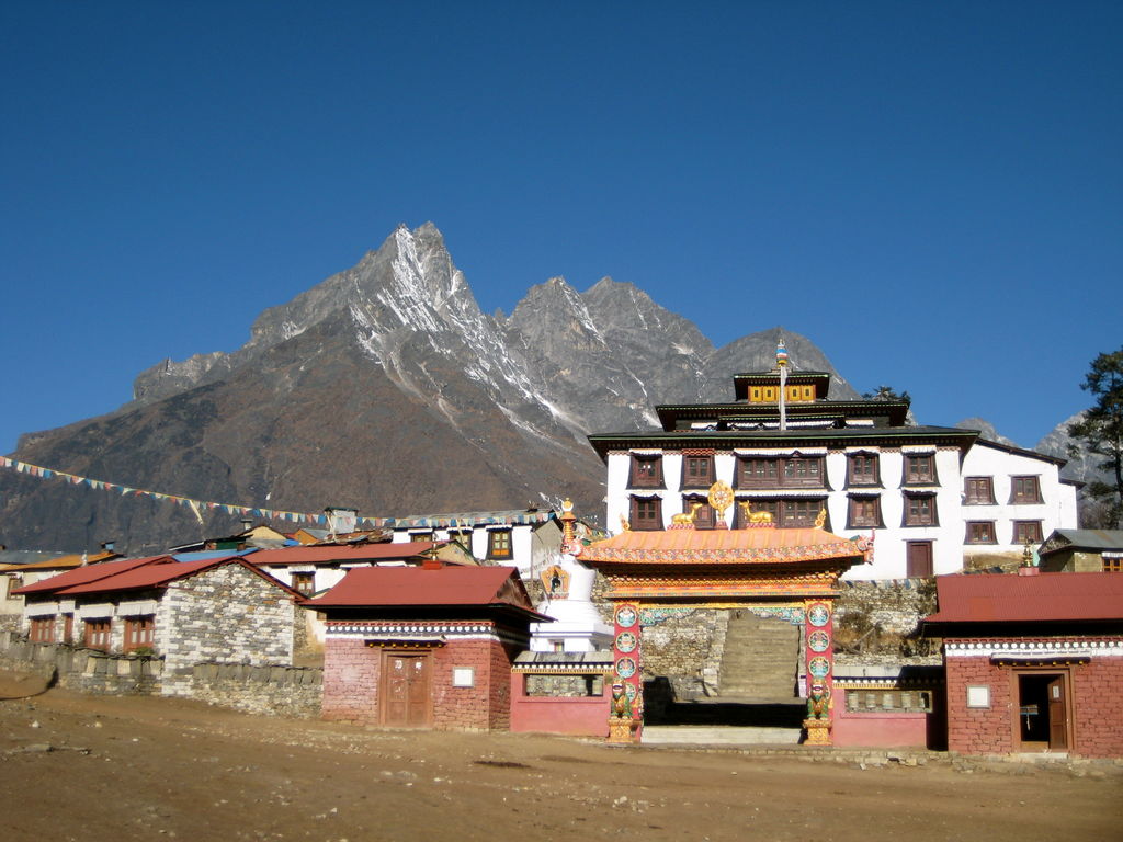 The prettier view of the monastery the next morning