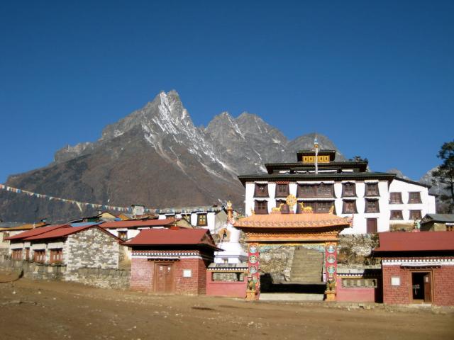 The prettier view of the monastery the next morning