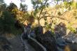 Crazy path along volcanic rock