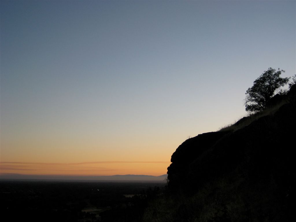 After sunset on the way down
