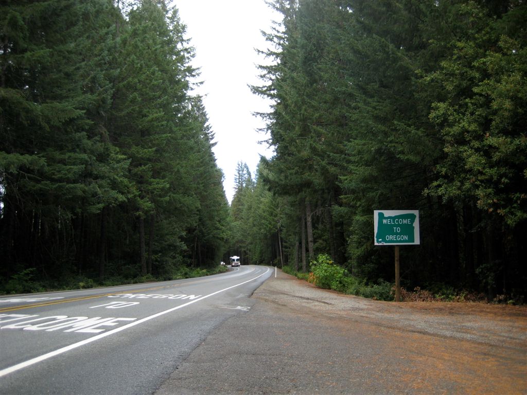 Entering Oregon from California