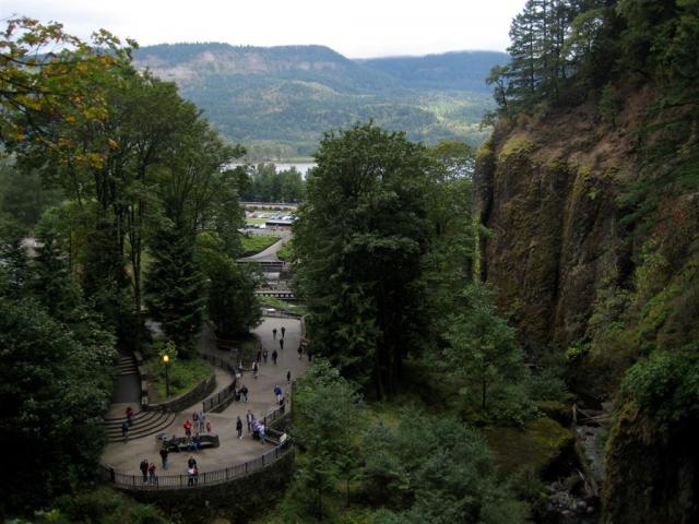 The view back from the bridge