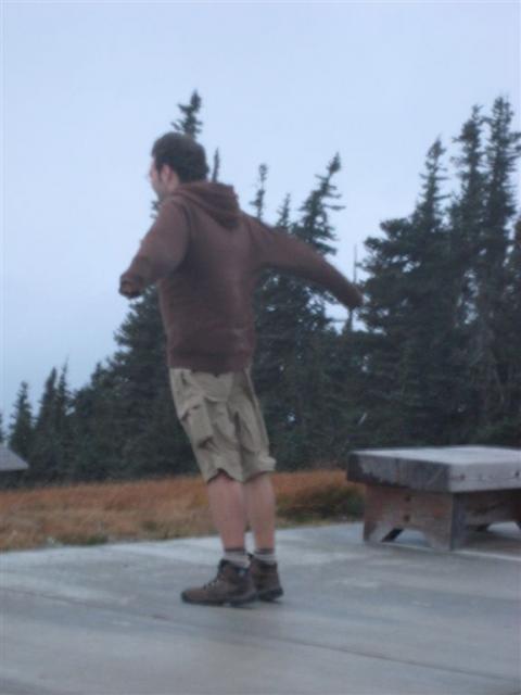 Fighting the wind.  :)