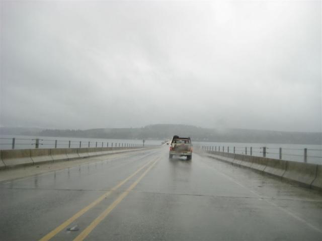 Bridge across the Hood Canal, heading to Seattle