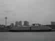 Space Needle and huge cruise ship