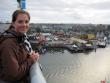 Walking over Granville Bridge, over Granville Island Market