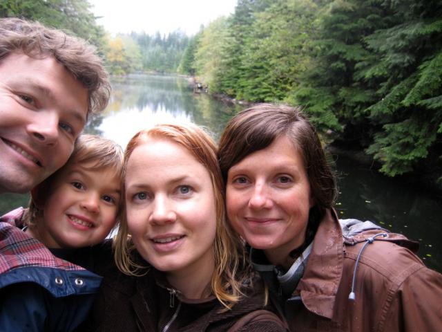 The four of us at the lake