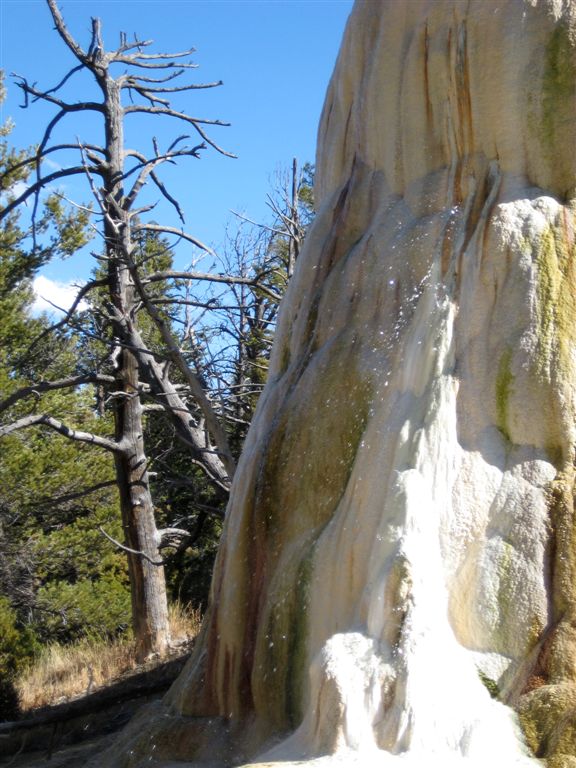 Spewing water.  Very cool.