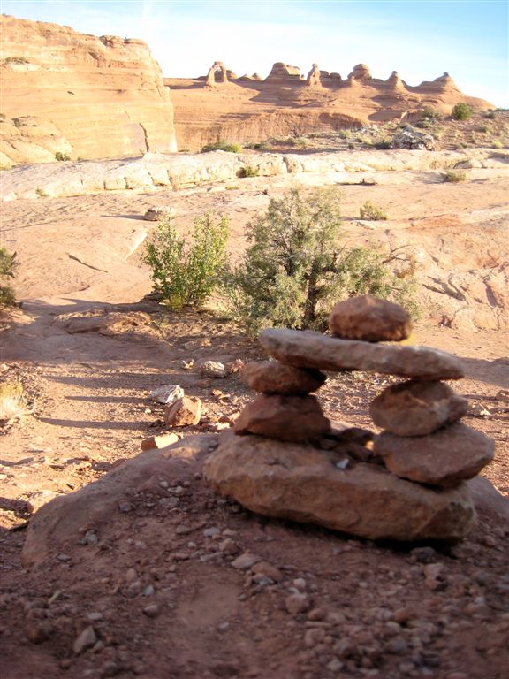 Inukshuk and the Delicate Arch