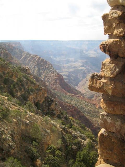 View out the window of the tower