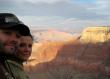 Us and the canyon nearing sunset