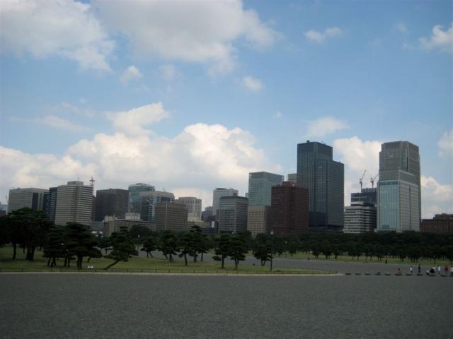 Part of downtown Tokyo from the main gate
