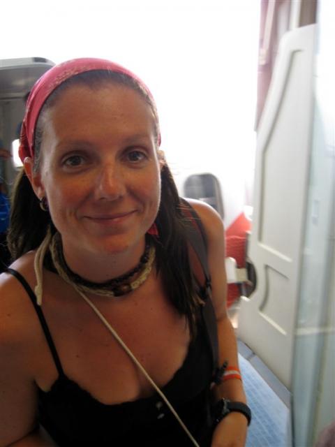 Stepping off the plane