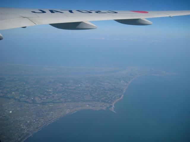 Southeast corner of Japan as we circle around to west