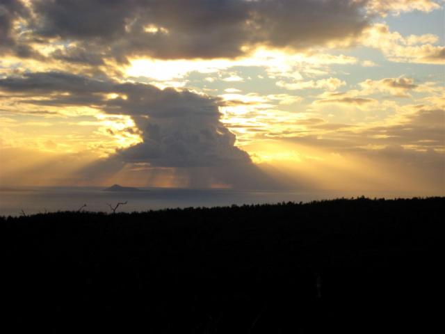 View of the sunset driving back.