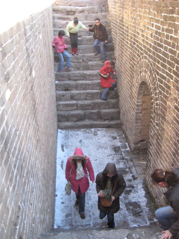 Forced to go up and down these steep stairs