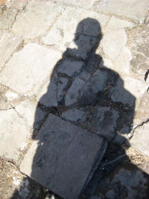 Jason's shadow on the wall