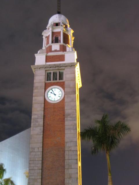 Clock tower with a second exposure