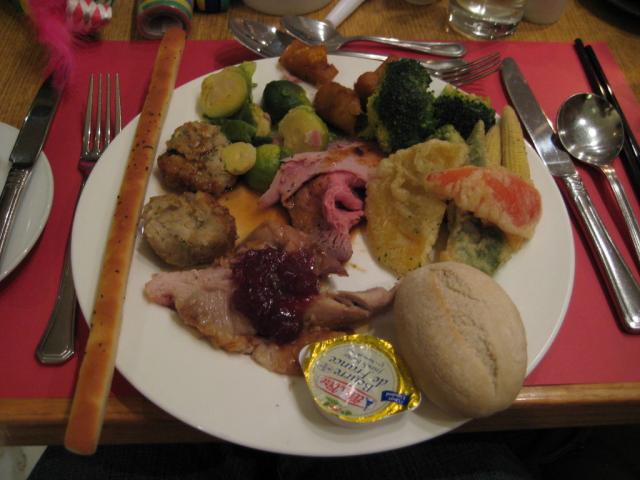 Christmas buffet dinner.  Yay turkey!