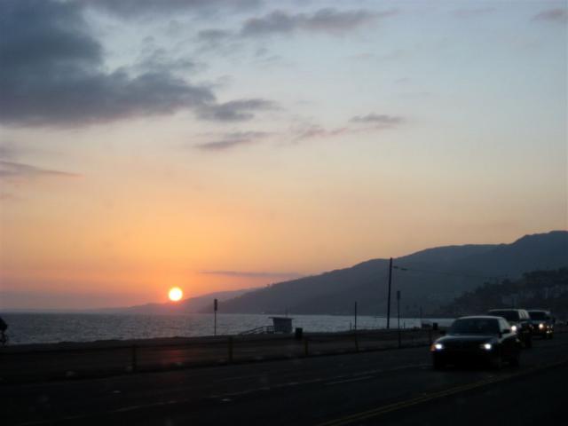 On the way to dinner in Malibu