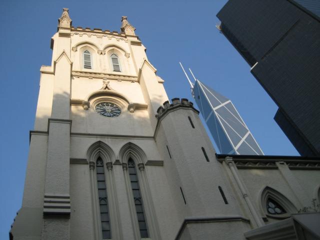 St John's Cathedral and Bank of China building