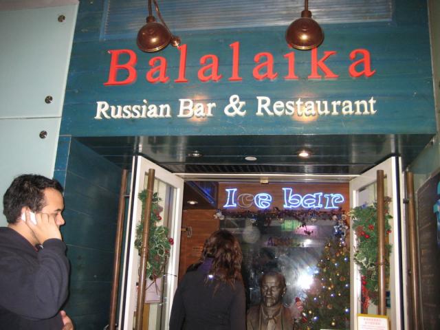 Cool Russian bar with an Ice Bar
