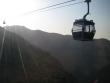 Taking the gondola across the island to Tung Chung