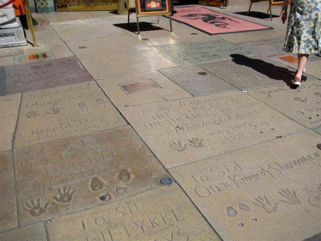 Cement signatures in front of Chinese Theatre