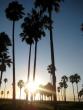 Setting sun over Venice Beach