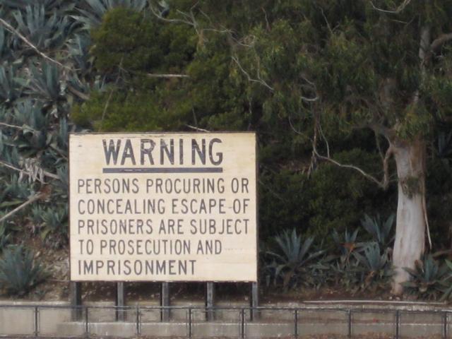 Alcatraz warning