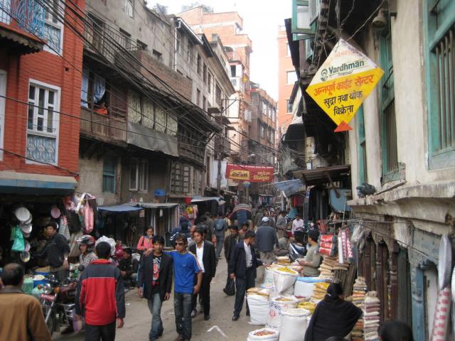 Crowded market streets