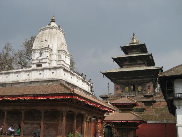 Taleju Temple in the background