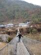 Suspension bridge, leaving Phakding