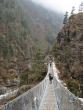 Last suspension bridge before making the climb up to Namche Bazar