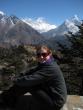 Nicole with Everest behind