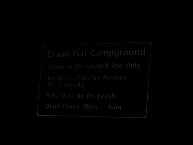 At Crane Flats Campground in Yosemite