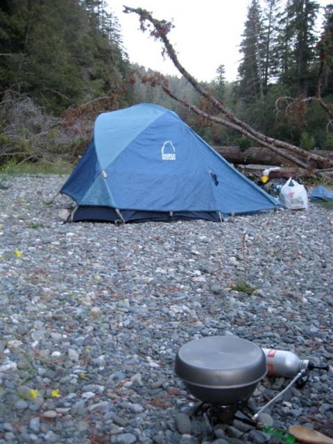 Camping on the gravel
