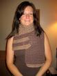 Nicole's freshly crochet'd scarf!