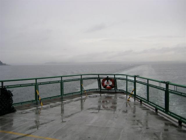 Looking back from the ferry